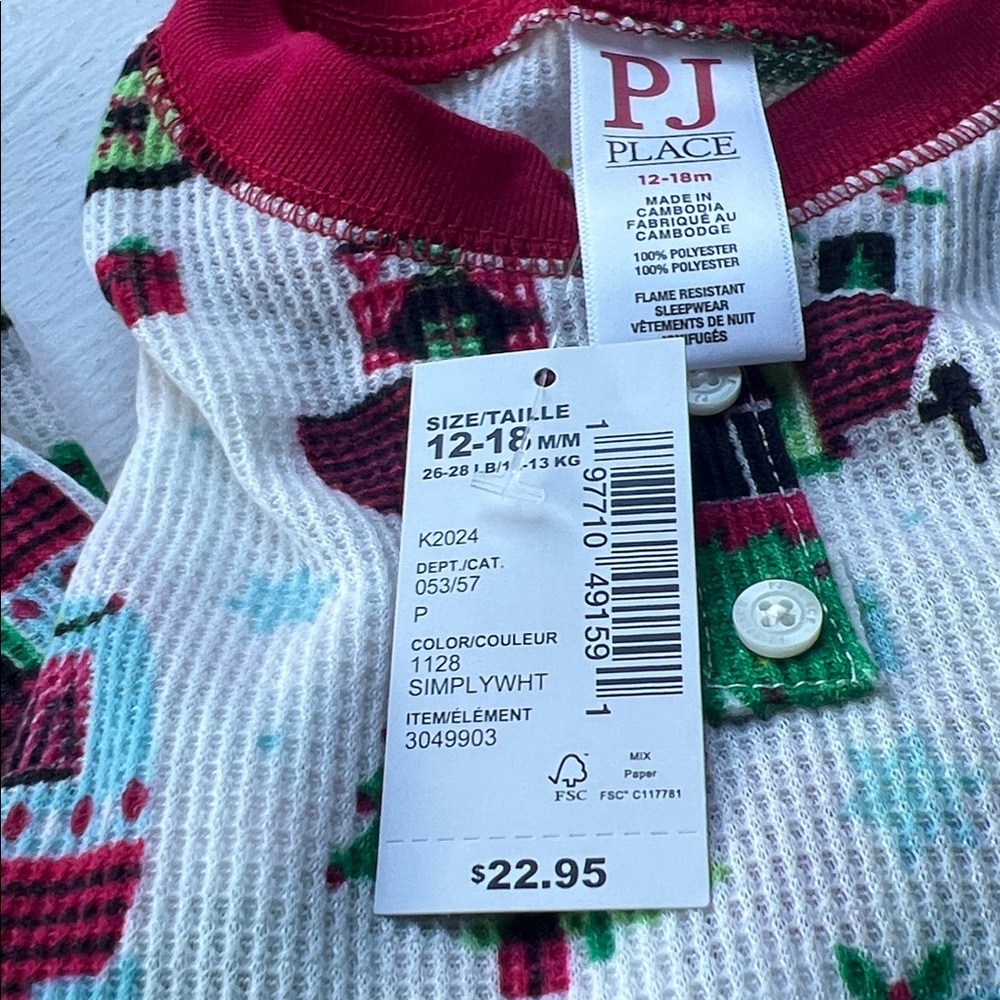 Size 12-18 months Christmas PJ’s - new